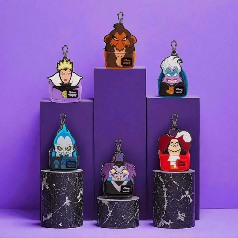 Loungefly Disney Villains Blind Box Mini Backpack Keychain Complete Set
